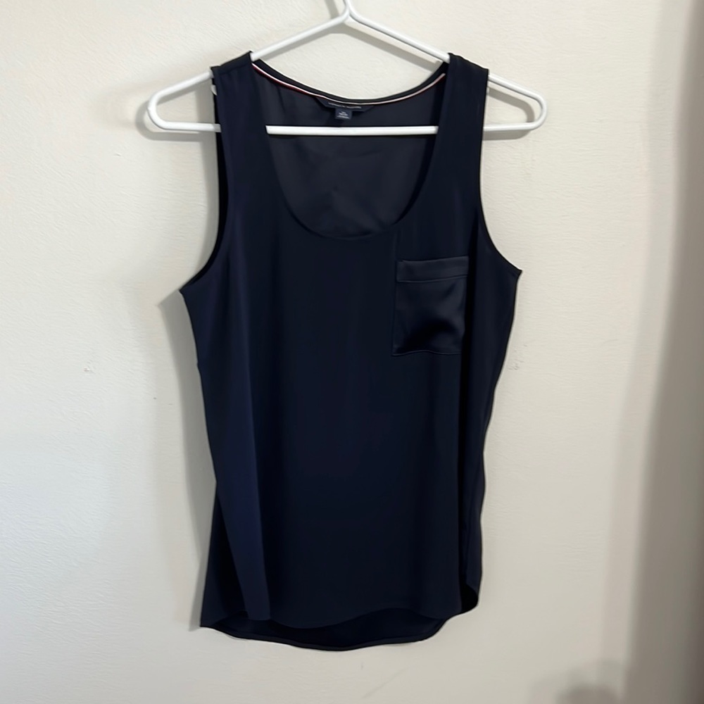 Tommy Hilfiger silky tank top navy blue XS